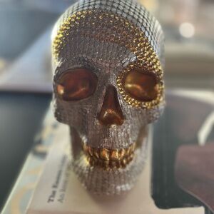 Silver and Gold Skull Hand Decorated